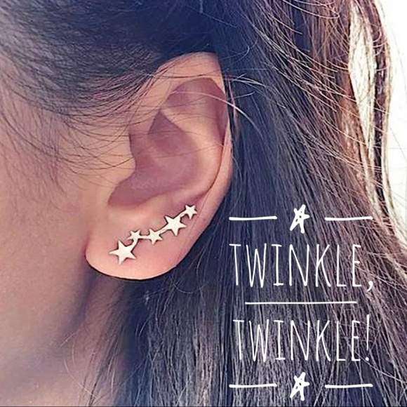Make a 🌟! Lucky Shooting Star Earrings/Earcuff - Picture 1 of 5